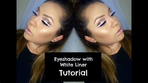 Eyeshadow With White Eyeliner Tutorial Youtube