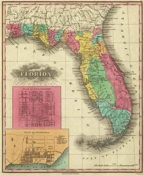 Map Of Counties Florida United States Map