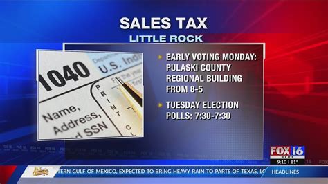 Little Rock Sales Tax Vote Set For Tuesday One Day Of Early Voting