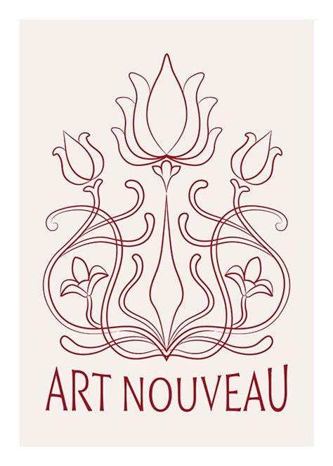 Art Nouveau No1 Plakat Kwiaty Art Nouveau Desenio Pl Art Nouveau