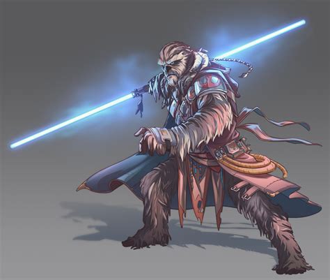 Wookiee Jedi By Nico Fari Rstarwars