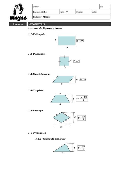 Formulas Matematica Geometria Plana By Matexatas Exatas Issuu