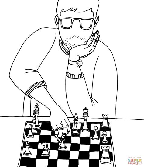 Chess Coloring Pages Sketch Coloring Page