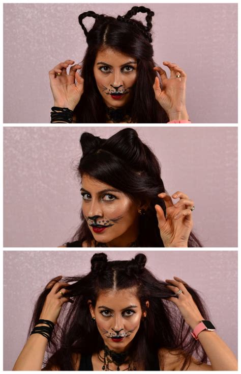 Check out our 1st cat. Cat hairstyles for Halloween - How to make cat ears using ...