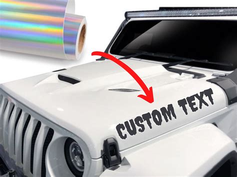 2x Custom Holographic Jeep Hood Name Decal Stickers Vehicle Etsy