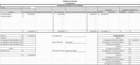 Excel Contable Colombia Plantilla Control Ingresos Y Caja En Excel