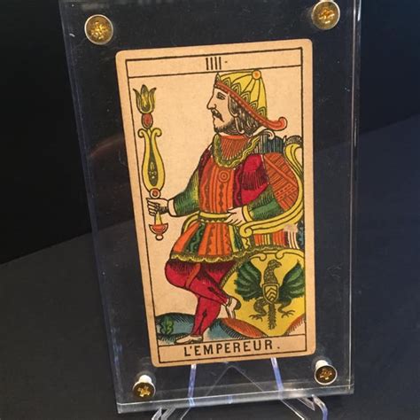 ‘the Emperor” Original Antique Hand Painted Tarot Card 1890s Deviant
