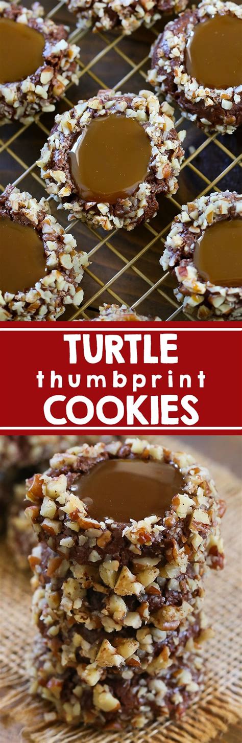 Turtle Thumbprint Cookies Classic Holiday Cookies With An Easy To