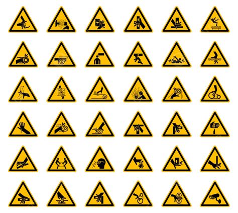 Hazard Warning Signs Vector Png Images Triangular Warning Hazard