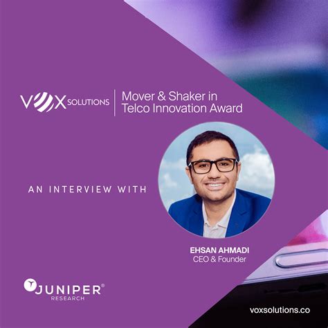 Mover And Shaker In Telco Innovation Award Vox Solutions