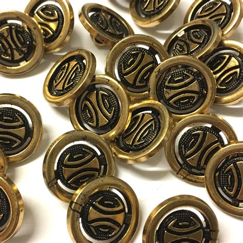 18mm Gold Metallic Fancy Buttons The Button Shed