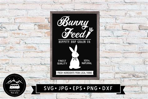 Hippity Hop Grain Co Bunny Feed Sign Svg Funny Easter Sign Etsy