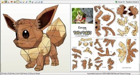 Papermau Pokémon Eevee Paper Model By Pmf Via Paper Pokes