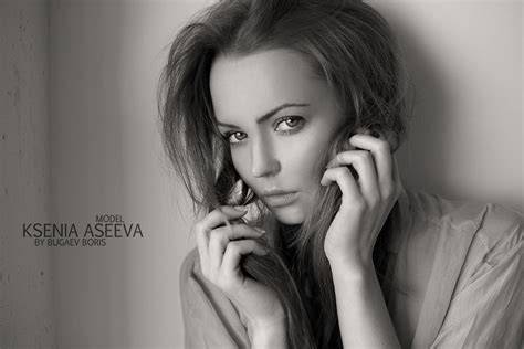 Ksenia Aseeva Mirror Selfie Photographer Black And White