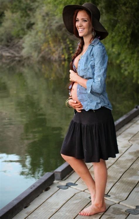The Freckled Fox Maternity Style Ruched Chambay And Bare Feet