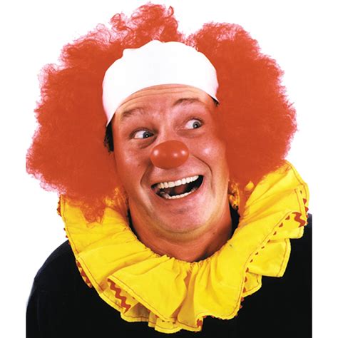 Red Bald Curly Clown Wig Adult Halloween Accessory