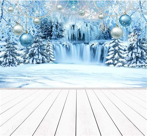 Winter Christmas Backdrop Birthday Party Decorations Frozen Crystal