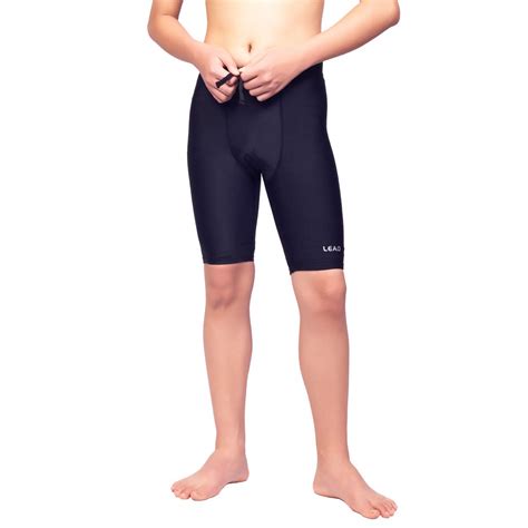 Leao Youth Boys Swim Jammers Solid Swimsuit Upf 50 Quick Dry Athletic