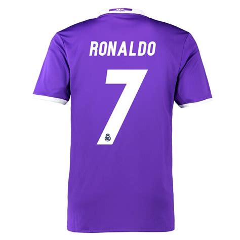 Mens Adidas Cristiano Ronaldo Purple Real Madrid 201617 Away Replica