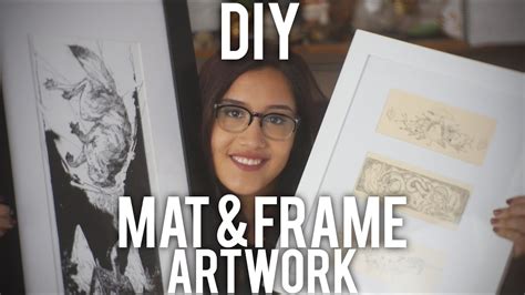 How To Mat And Frame Artwork Diy Youtube