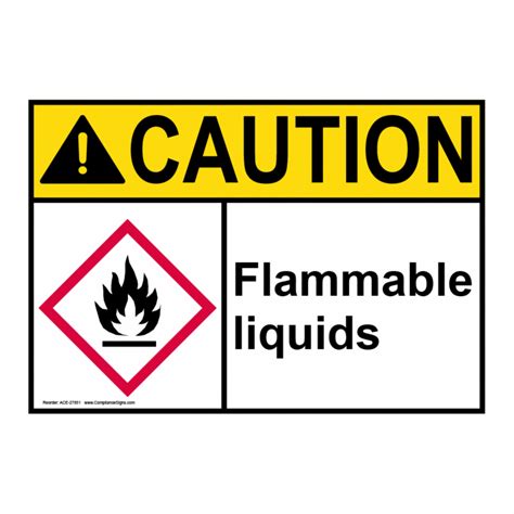 Flammable Liquids Sign Ace Hazmat Flammable