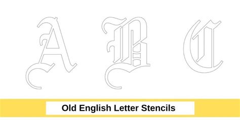 Old English Alphabet Stencil Free Printable Letters