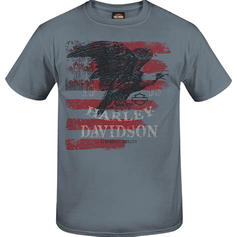 Tee Shirt Harley Davidson Eagle Flag Harley Davidson Fwi