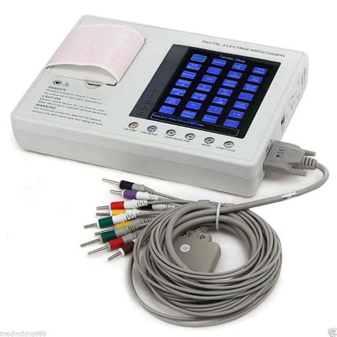 Ecg machine (electrocardiograph) is medical equipment which measures and record the electrical type of ecg machine paper : LCD Color 7"12-lead 3-channel Electrocardiograph ECG/EKG ...