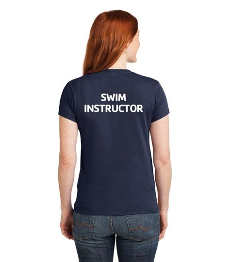 Ladies Swim Instructor Tee Ymca Logo Swim Instructor Back Womens