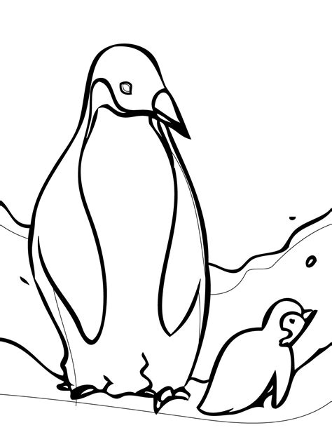 Emperor Penguin Coloring Page Handipoints