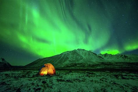 Camping Under Northern Lights By Piriya Photography