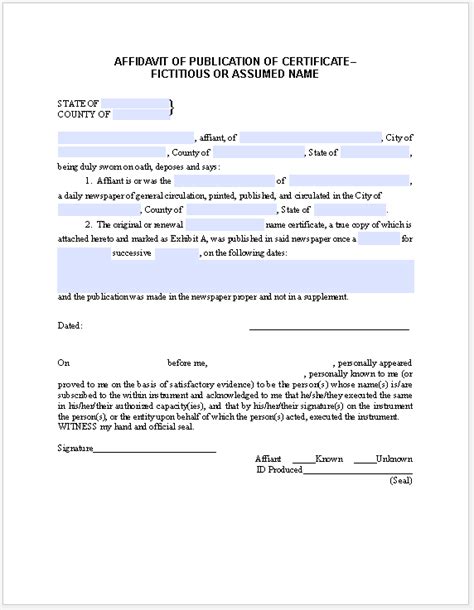 Preview pdf massachusetts caregiver authorization affidavit form, 2 with affidavit form pdf. Affidavit Form for Publication of Certificate Fictitious ...