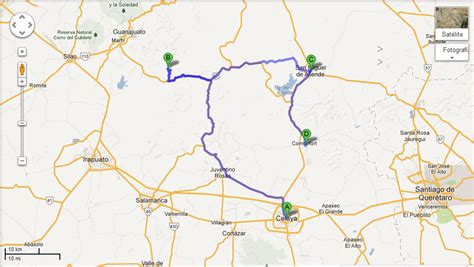Mapa Recorrido Turístico Celaya Guanajuato San Miguel De Allende