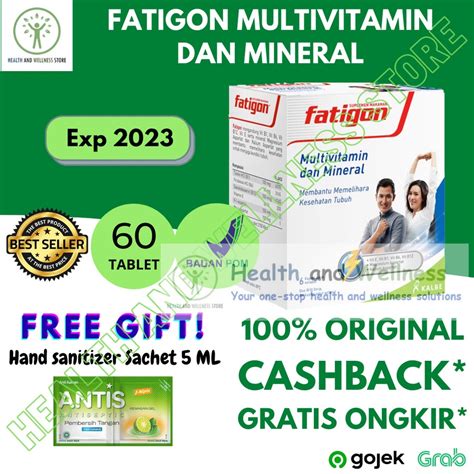 Jual Fatigon Multivitamin Dan Mineral 1 Strip 10 Kaplet Vitamin Dewasa Shopee Indonesia
