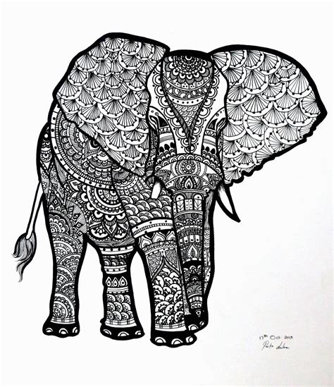 Zentangle Elephant On Behance