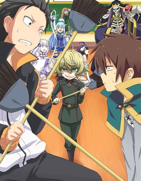 Isekai Quartet Anime Crossover Anime Anime Characters