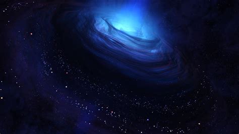 Download Wallpaper 2560x1440 Galaxy Space Blue Clouds Space Dark