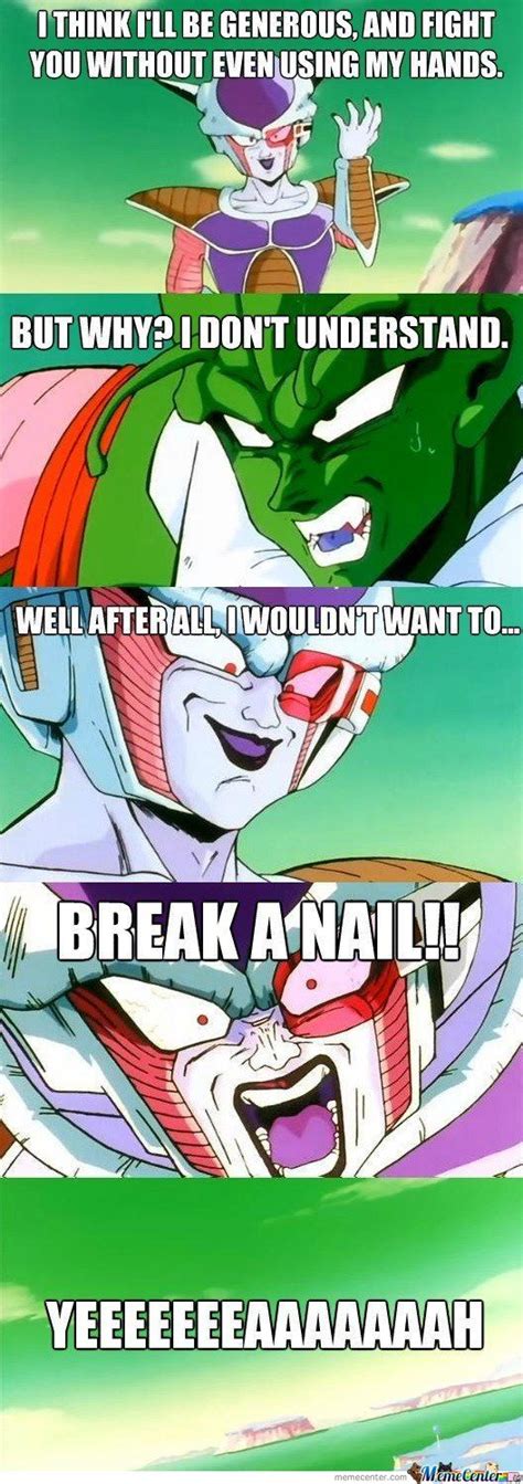 This abridged series is one of the most successful with frieza badly wounded goku shows him some kindness only for frieza to throw it back in his face forcing goku to finally put an end to him. Frieza Nailed That Pun by recyclebin - Meme Center