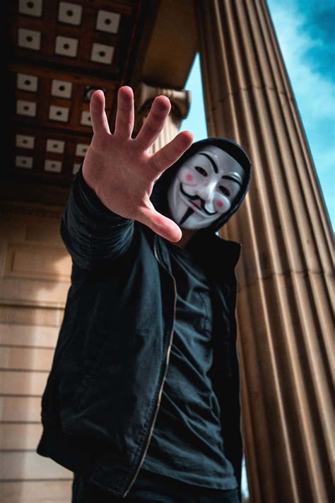 Download 4k Boys Attitude With Anonymous Hacker Mask Wallpaper