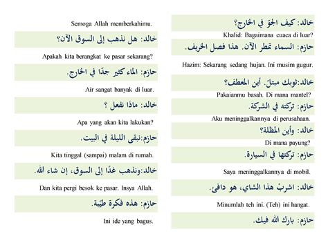 Teks Perbualan Bahasa Arab At My
