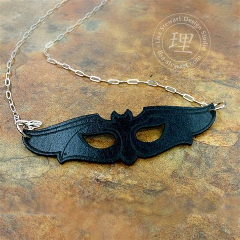 Items Similar To Full Grain Leather Bat Mask Pendant Animal