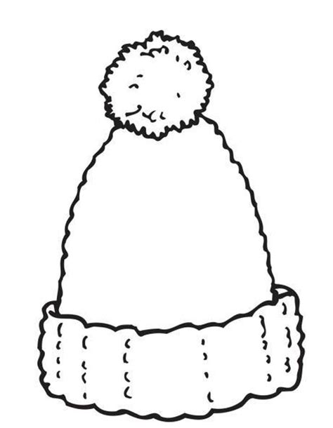 Woolly Hat Winter Coloring Page Winter Coloring Page Coloring Home