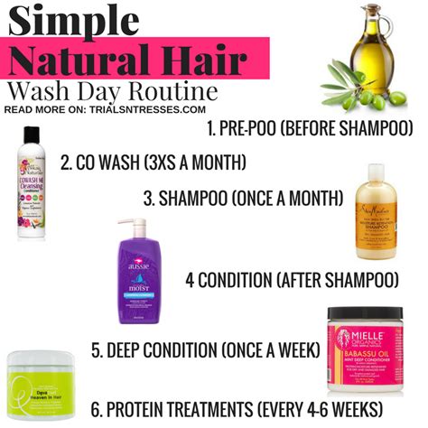 Getting into a hair care routine is just like embarking on a skin care one. Simple Natural Hair Wash Day Routine - Trials N Tresses