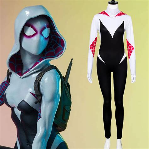 woman spider gwen stacy cosplay costume spandex 3d no mask cosplay hot sex picture