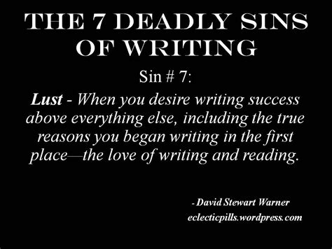 7 Deadly Sins and Definitions | The 7 Deadly Sins of Writing: #7 - Lust | Seven Deadly Sins of 