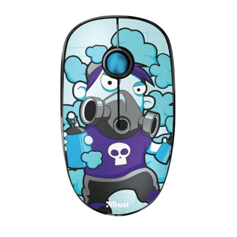 Souris Sans Fil Trust Sketch Silent Click Bleue 23335 Cyber Planet