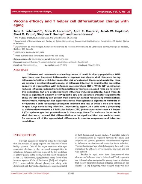 The world health organization (who) has refuted the claims that a 'mix and match' regimen of vero cell and astrazeneca covishield vaccines would yield more effective results. (PDF) Vaccine efficacy and T helper cell differentiation ...