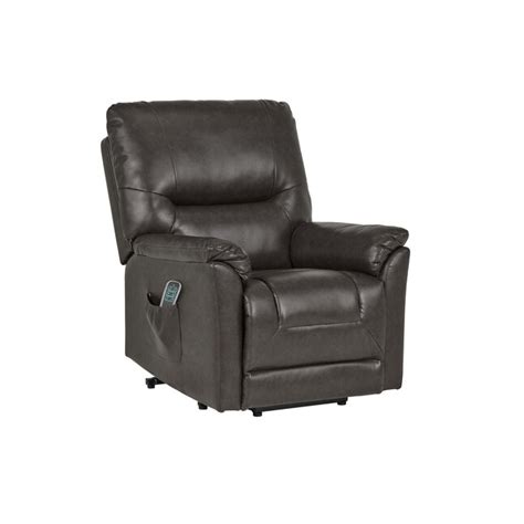 Lane Furniture Mushroom Faux Leather Upholstered Powered Reclining