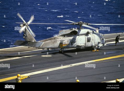 Sh 60b Seahawk From An Helicopter Anti Submarine Squadron On The