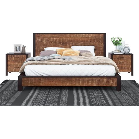 New Orleans Solid Wood Platform Bed Frame W Headboard And